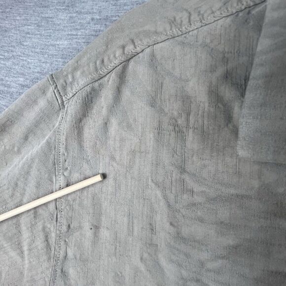 Tommy Bahama Button Up Floral Silk Shirt Size XL Men Solid Tan Original Fit - Picture 10 of 10